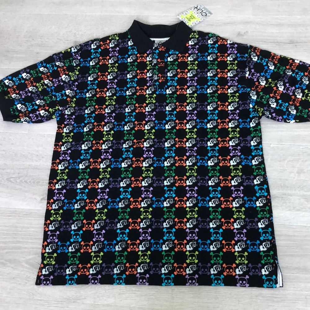 Creating Limitless Heights Skulls/Money Print Polo Glow in the Dark 2XL/3XL